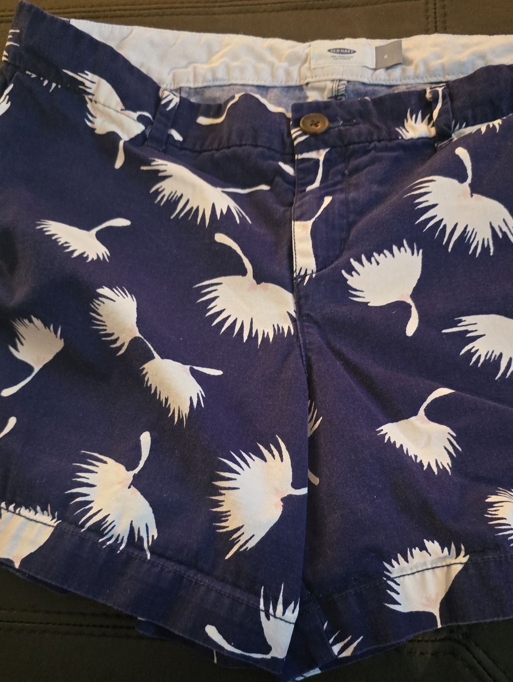 Old Navy Blue Floral Print Shorts Sz6